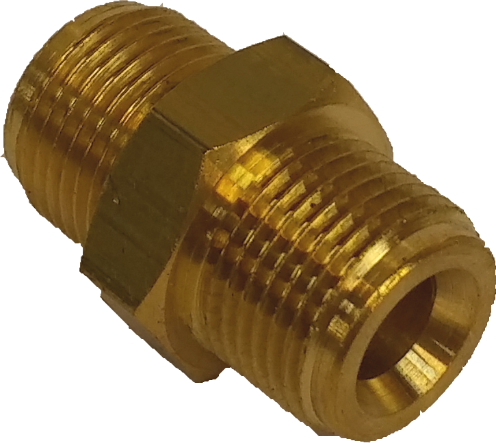 Fitting 3/8" M - 3/8" M - Messing