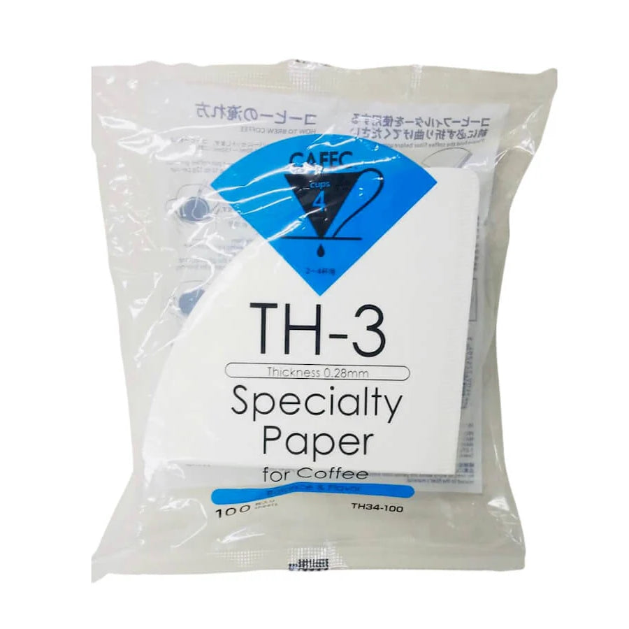 Cafec TH-3 Filterpapier Conisch - Wit 100 Stuks