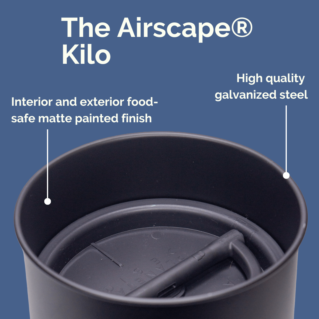 Planetary Design - Airscape Kilo Coffee Canister - Charcoal Matte Black
