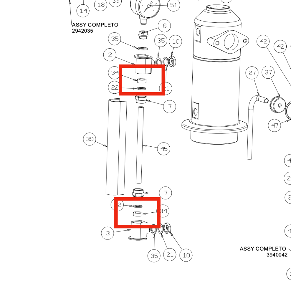 La Pavoni Peilglas Pakking