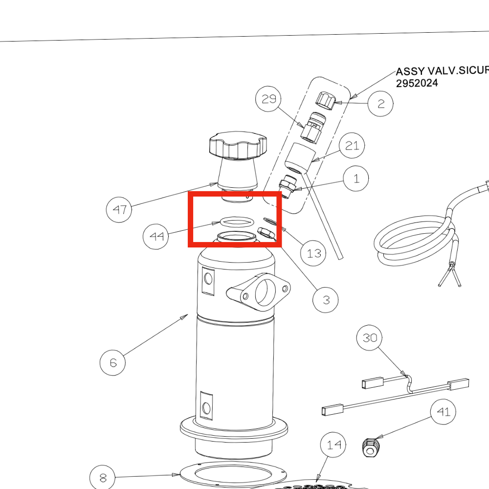 La Pavoni Schroefdop Pakking