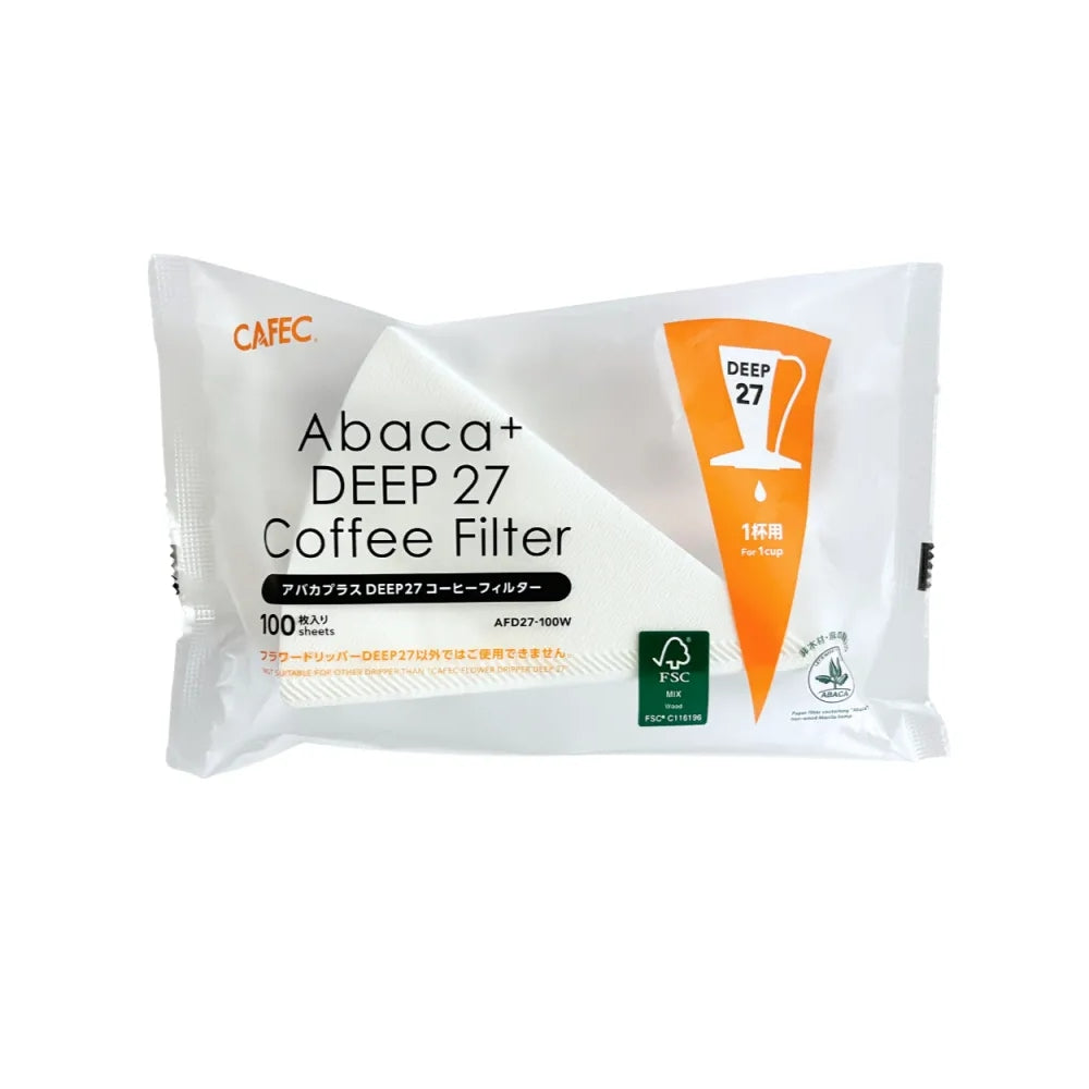Cafec ABACA+ Deep 27 Filterpapier - 100 stuks