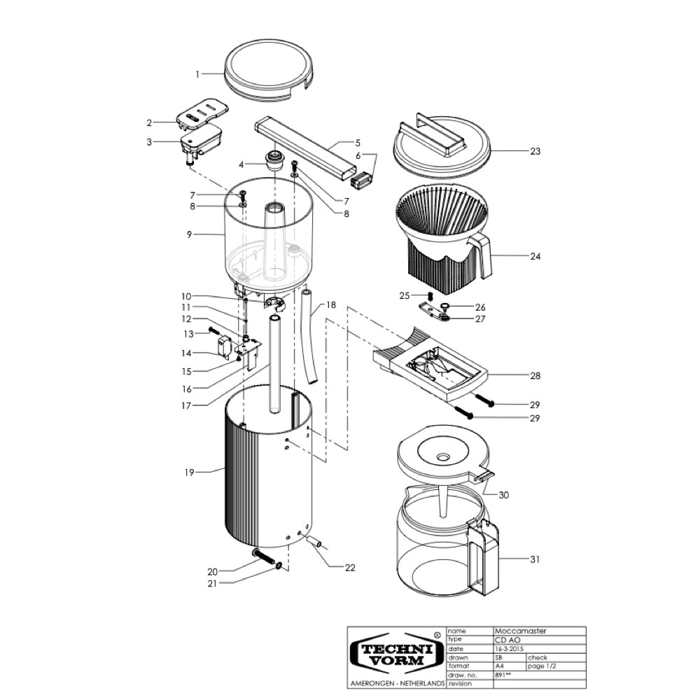 Technivorm Moccamaster Waterreservoir CD