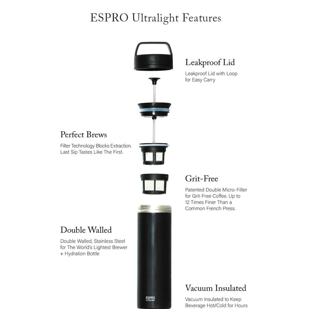 Espro Ultralight Press P0 Brushed - Cafetière