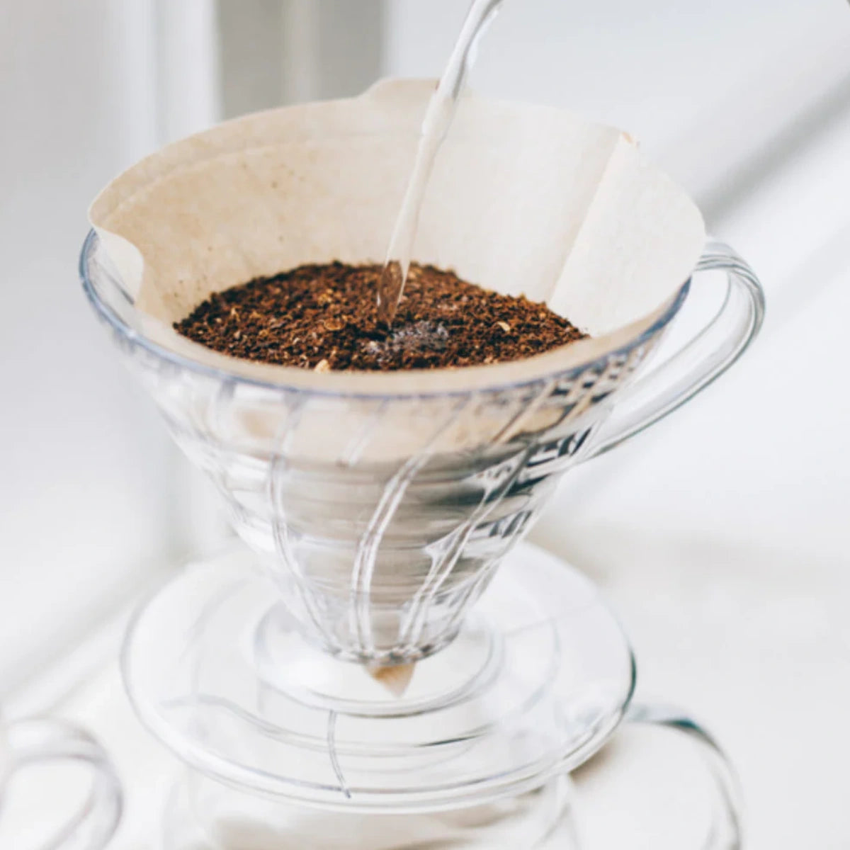 Hario V60 Dripper Kunststof Transparant - Filterhouder