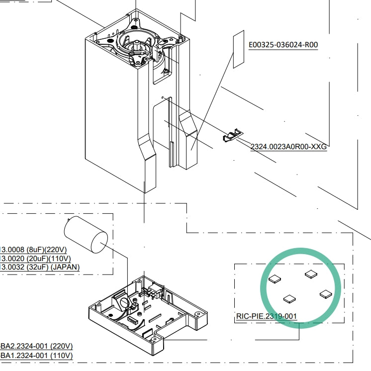 Eureka Voetje Rond 12mm Per Set Van 4