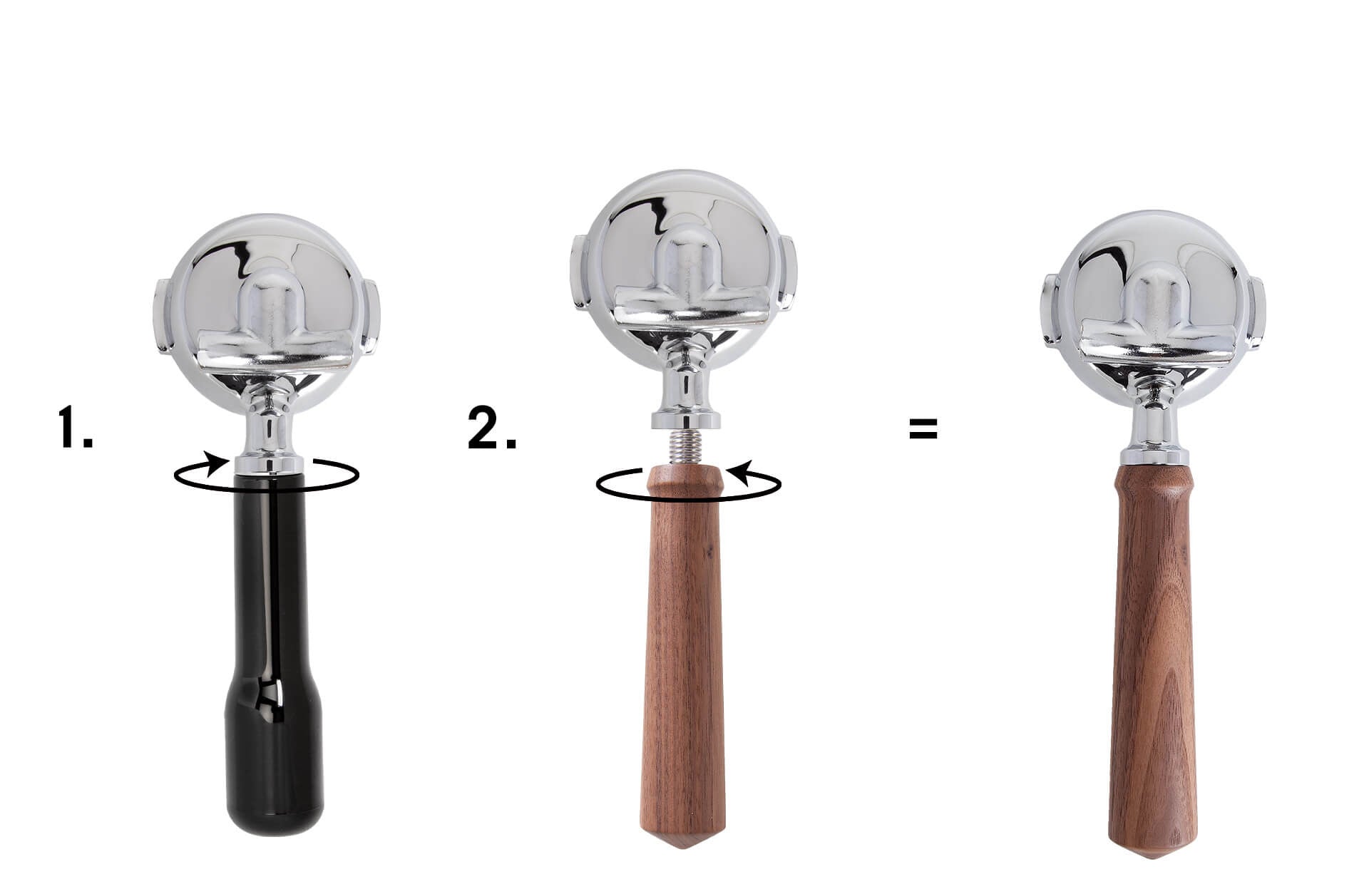 Profitec Customization - American Walnut - Filterdrager Handvat