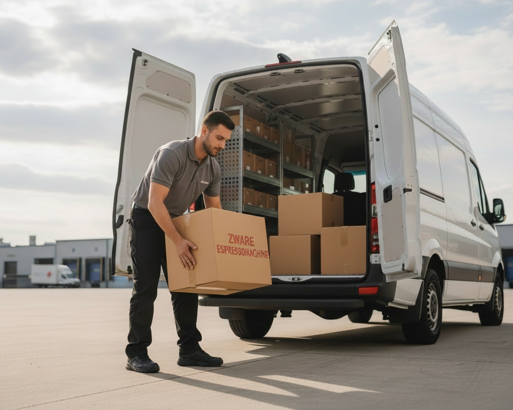 de tekst op de doos aanpassen naar zware espressomachine